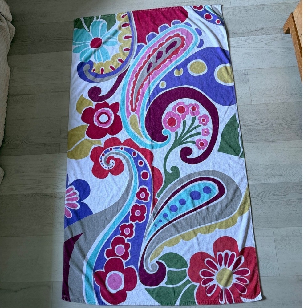 Y2K PAISLEY Cynthia Rowley Beach Towel Unisex 68x40 Multicolor